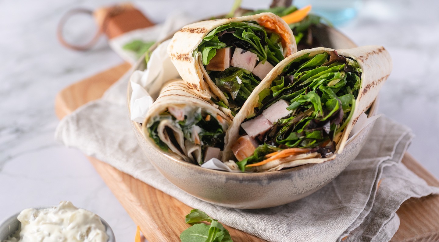 Salad Wrap με Kale Mix & Γαλοπούλα